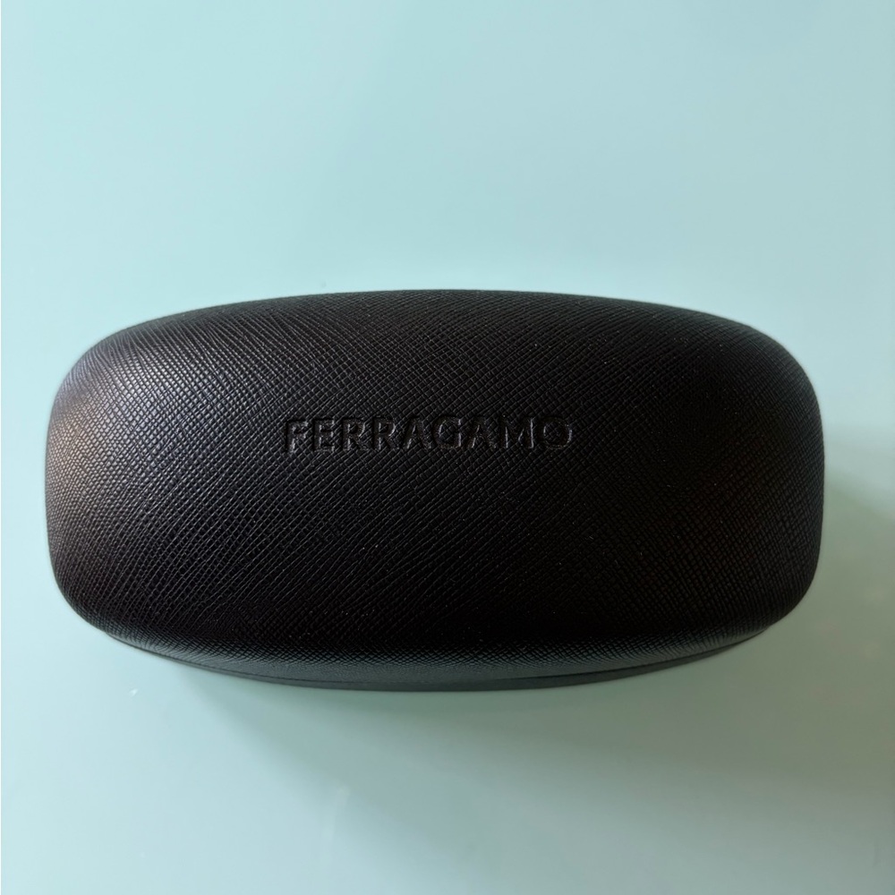 Brand New Ferragamo Black Glasses Case with Cleaning Cloth